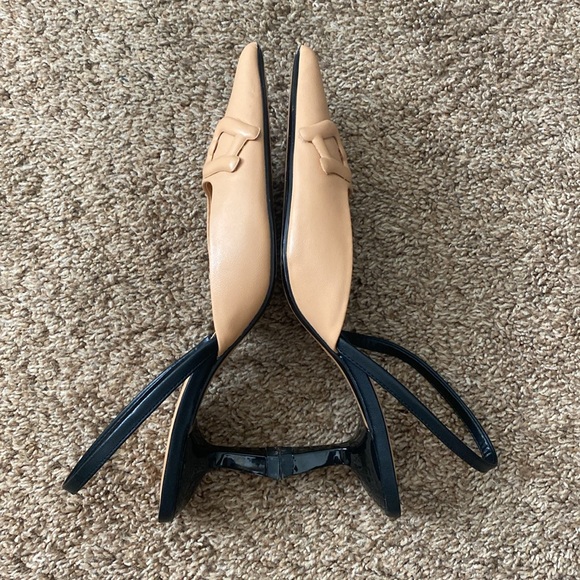 Zara | Two-Tone Sling Back Kitten Heels - Picture 5 of 9